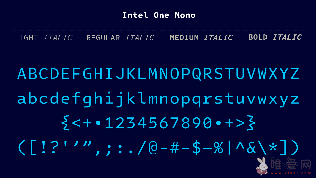 英特尔开源字体One Mono v1.3新版本下载发布：专为开发者打造！